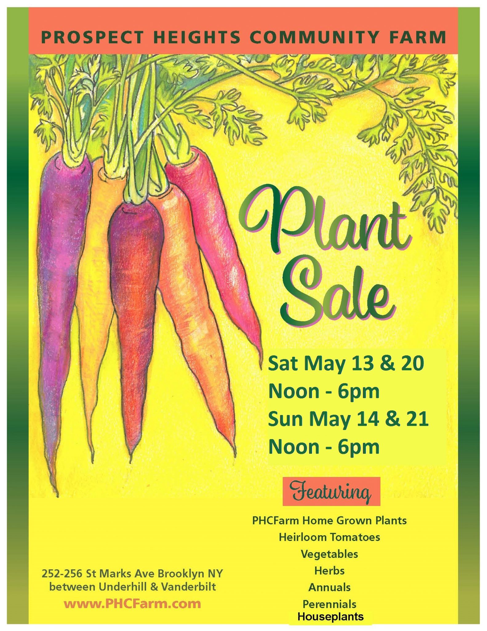 Our Annual Plant Sale! Prospect Heights Community Farm